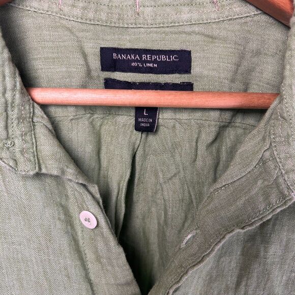 Banana Republic Standard Fit Linen Button Down Shirt - Picture 4 of 8